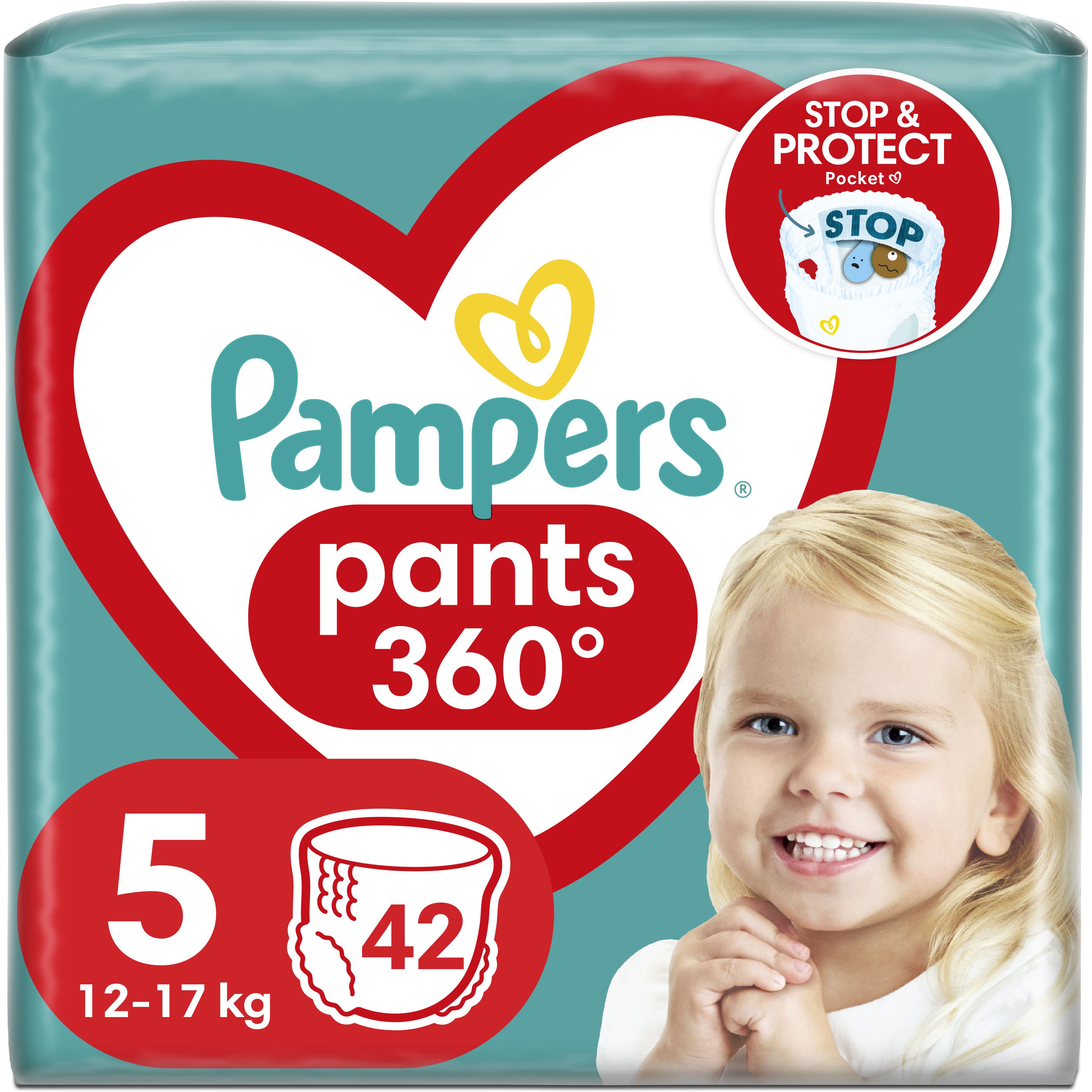 Підгузники-трусики Pampers Pants Junior одноразові 5 (12-17 кг) 42 шт. - фото 1