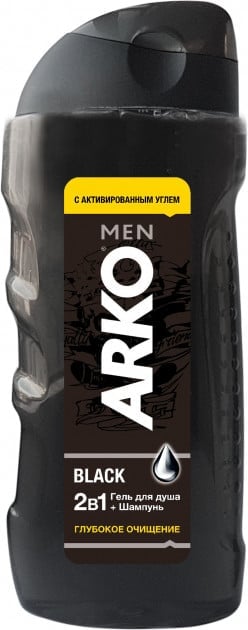Гель-шампунь для чоловіків Arko Men 2 в 1 Black, 260 мл - фото 1