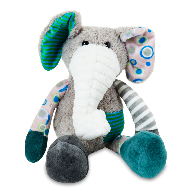 Мягкая игрушка Offtop D1 Слон, серый с бирюзовым (860240) - фото 1