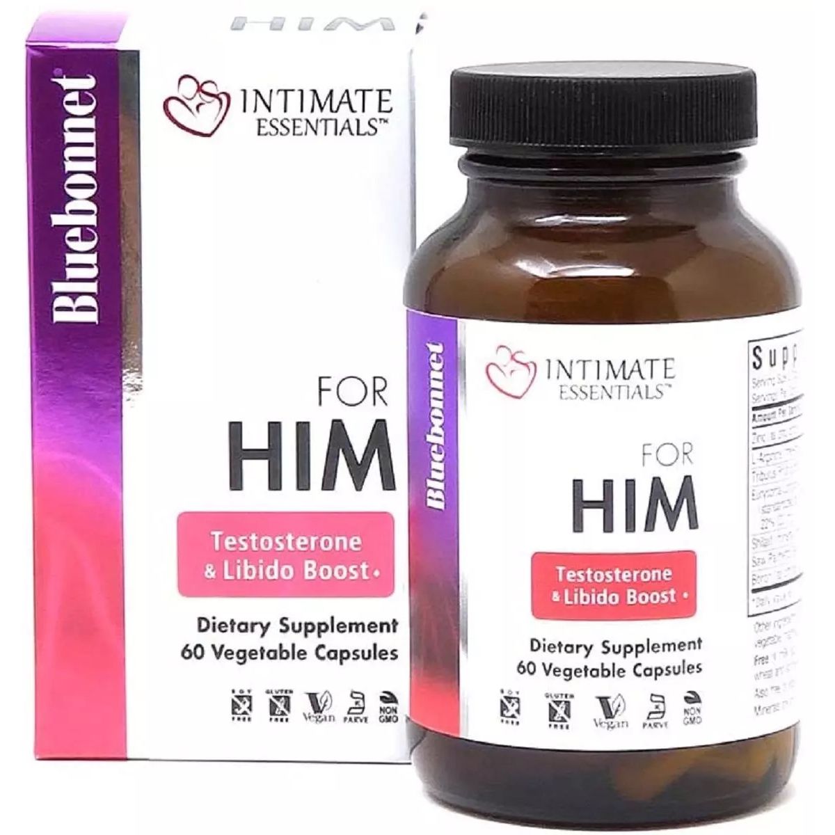 Комплекс для мужчин Bluebonnet Nutrition Intimate Essentials For Him Testosterone Libido Boost 60 капсул - фото 1