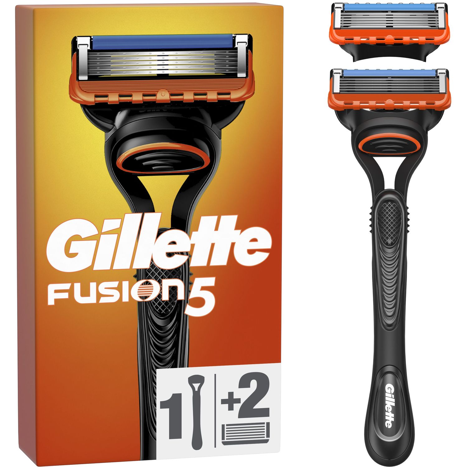Станок для бритья Gillette Fusion 5 с 2 сменными картриджами - фото 1