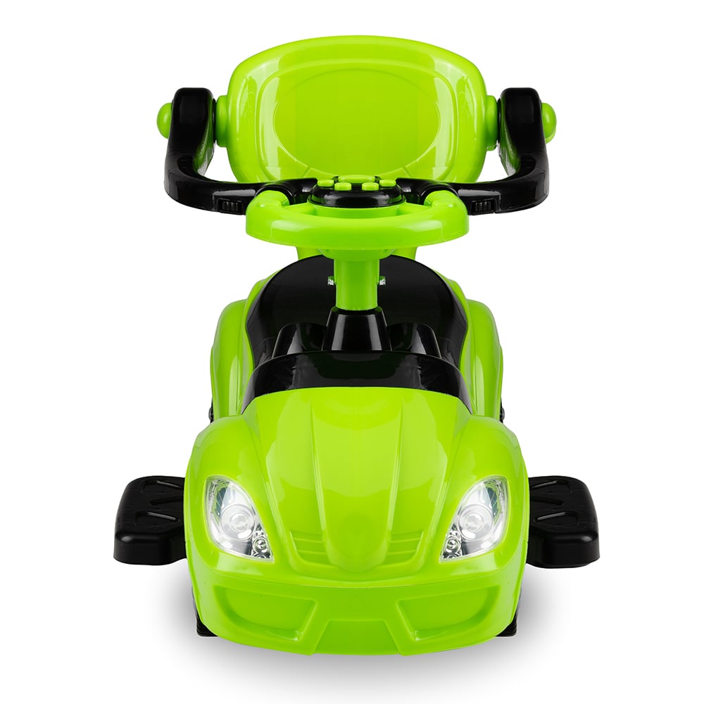 Машинка-каталка Qkids Lolo 2 в 1, зеленый (QKIDS00007) - фото 5