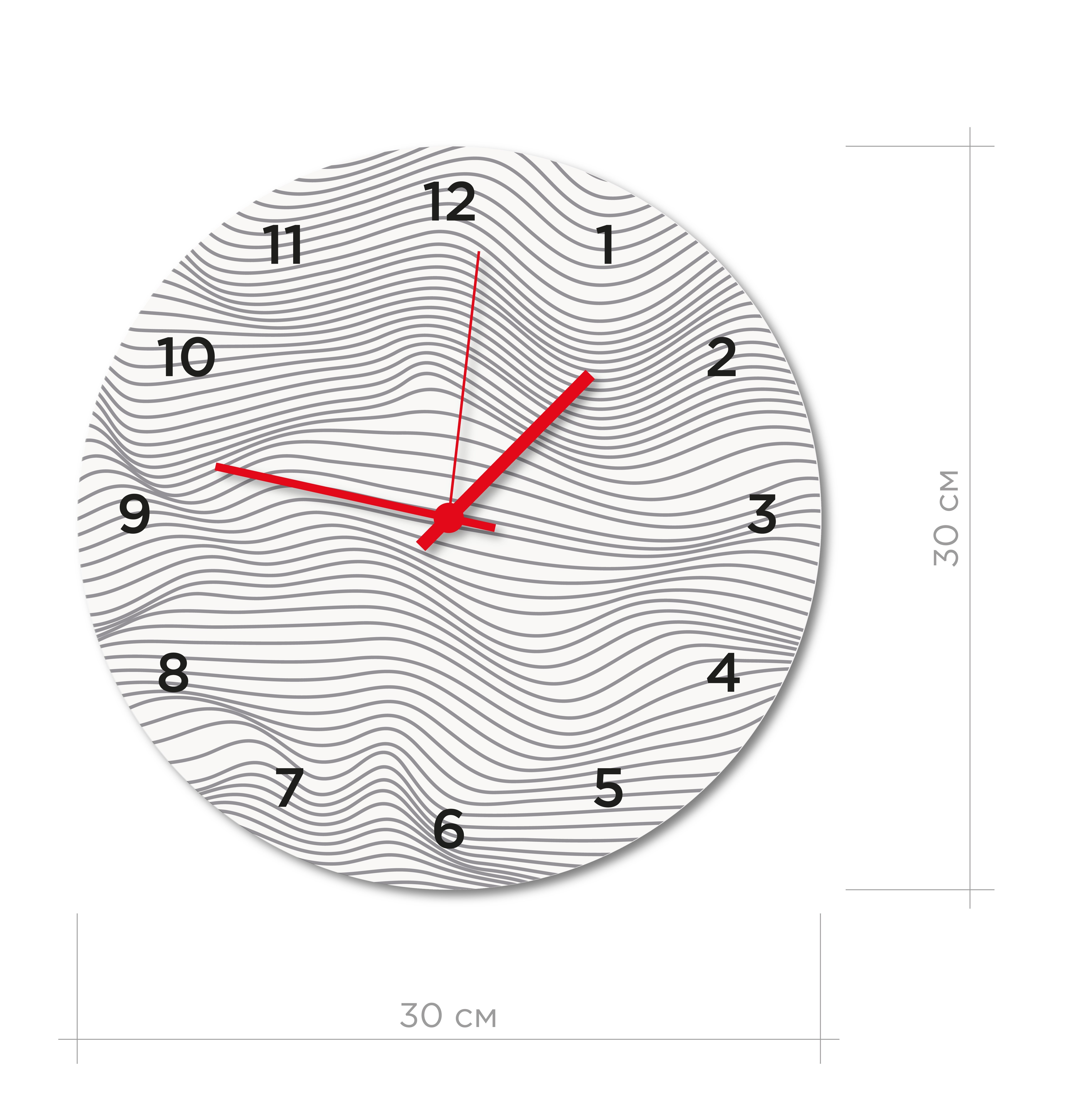 Настінний годинник Art-Life Collection, 30x30 см, білий (1 Pvh 2 30x30) - фото 1