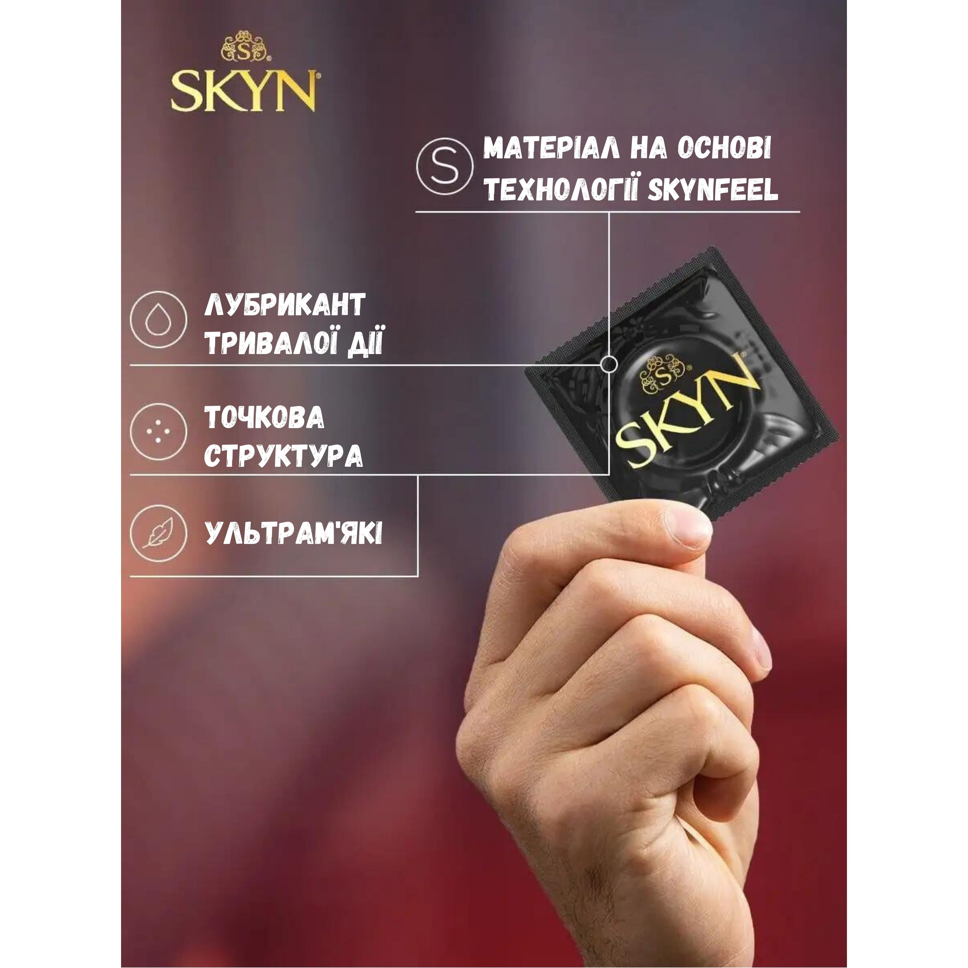 Набір презервативів Skyn Selection: Original безлатексні 3 шт. + Extra Lube 3 шт. + Intense Feel 3 шт. (ROZ6400230511) - фото 6