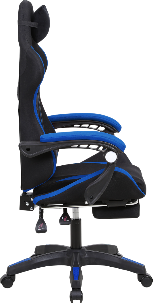 Геймерское кресло GT Racer черное с синим (X-2324 Fabric Black/Blue) - фото 5