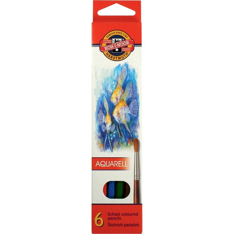 Олівці кольорові Koh-i-Noor Mondeluz Рибки 6 шт. (3715_p) - фото 1