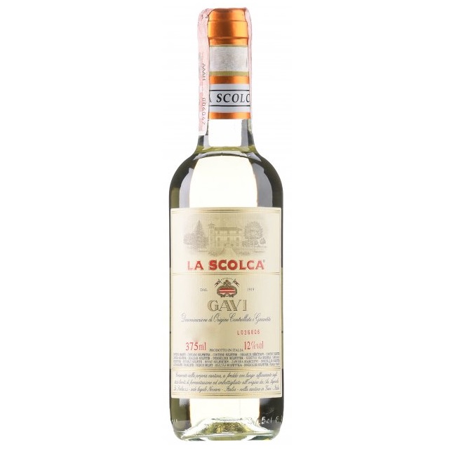 Вино La Scolca Gavi Etichetta Bianca, біле, сухе, 12%, 0,375 л (8513) - фото 1