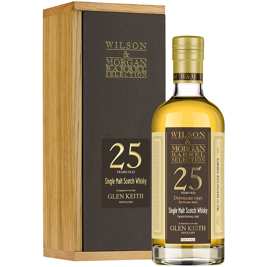Віскі Wilson & Morgan Glen Keith 25 yo Single Malt Scotch Whisky 50.4% 0.7 л, в подарунковій упаковці - фото 1