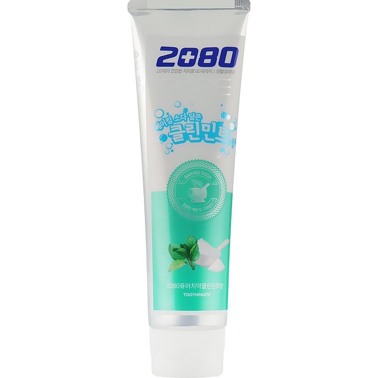 Зубная паста натуральная 2080 Aekyung Pure Baking Soda Mint Blast С пищевой содой и мятой 120 мл - фото 2