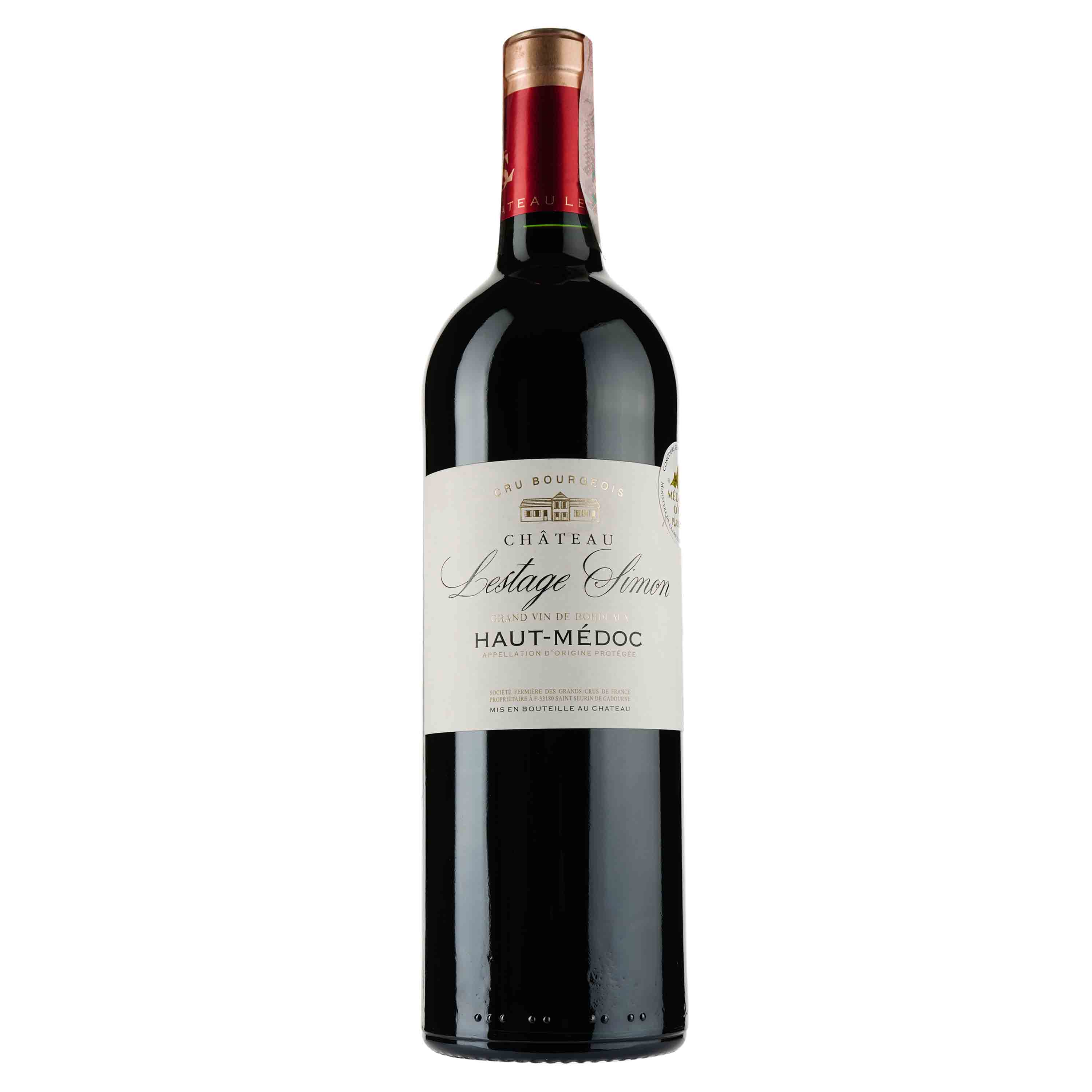 Вино Chateau Lestage Simon Haut-Medoc, красное, сухое, 12%, 0,75 л (1313250) - фото 1