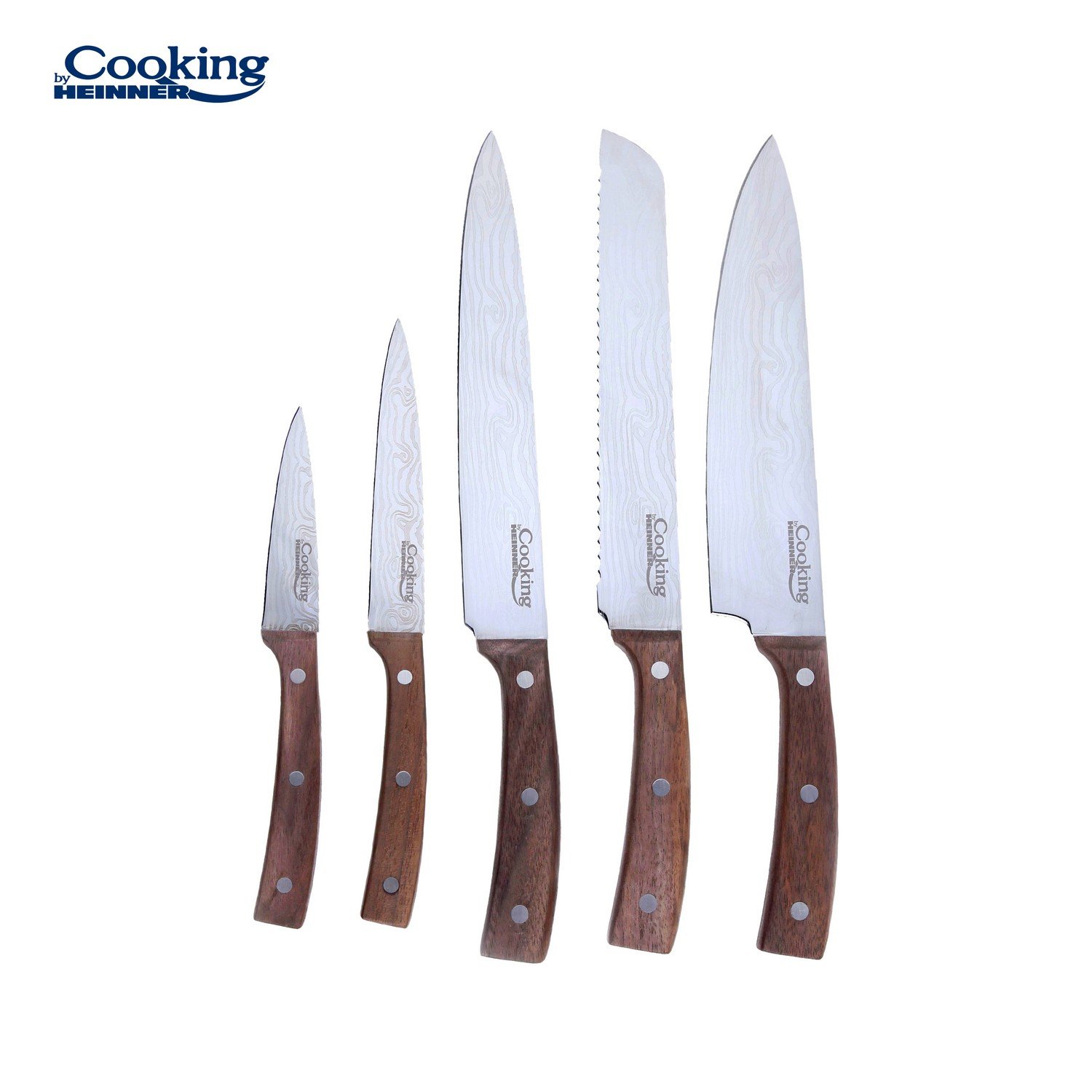 Набір кухонних ножів Heinner Damascus Style з фіксованим лезом, 6 предметів (HR-EVI-6DSC) - фото 2