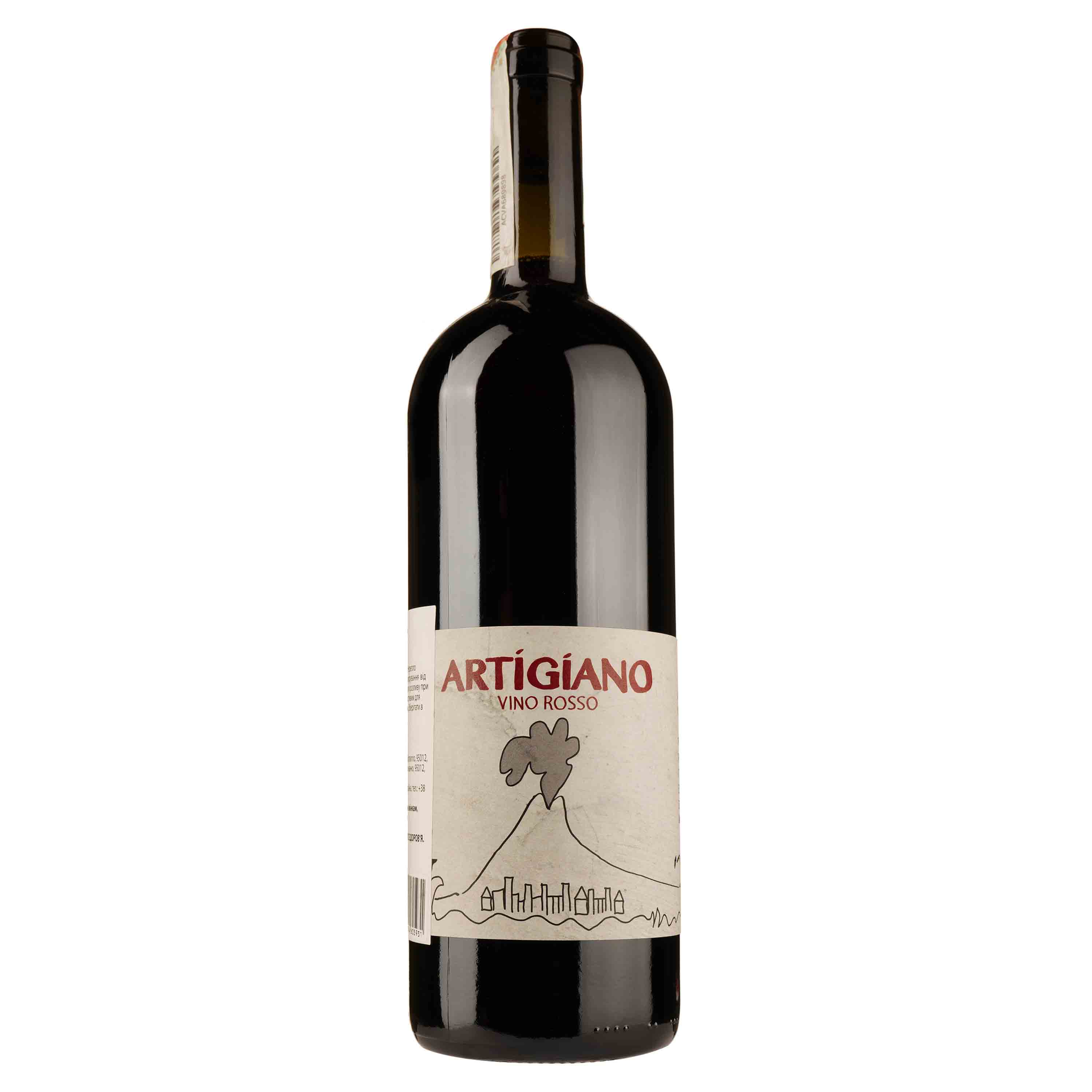 Вино Etnella Artigiano Etna Rosso 2020 IGT, красное, сухое, 13,5%, 1 л (890108) - фото 1