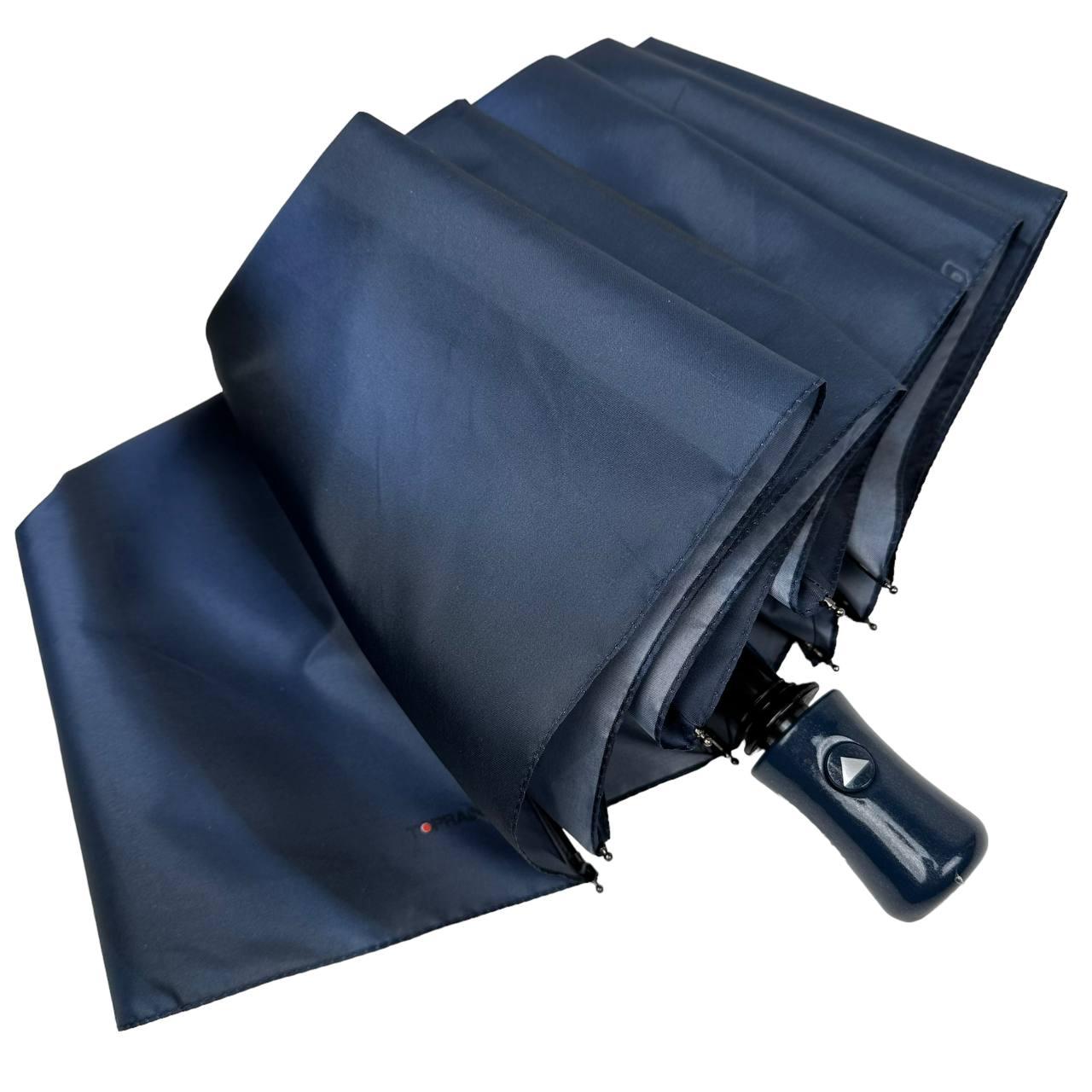 Жіноча складана парасолька напівавтомат Toprain 97 см синя - фото 6
