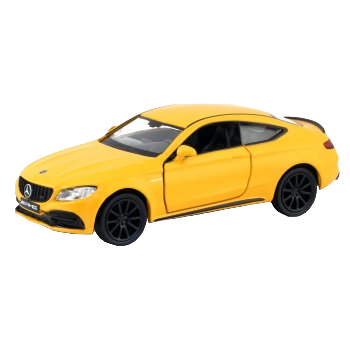 Машинка Uni-fortune Mercedes Benz C63 S AMG Coupe, 1:36, матовый желтый (554987M(Е)) - фото 1