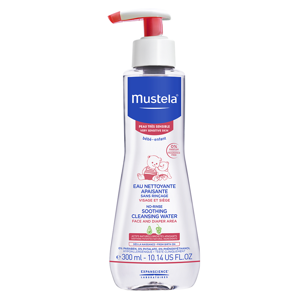 Очищающая жидкость Mustela No Rinse Soothing Cleansing Water, для чувствительной кожи, 300 мл - фото 1