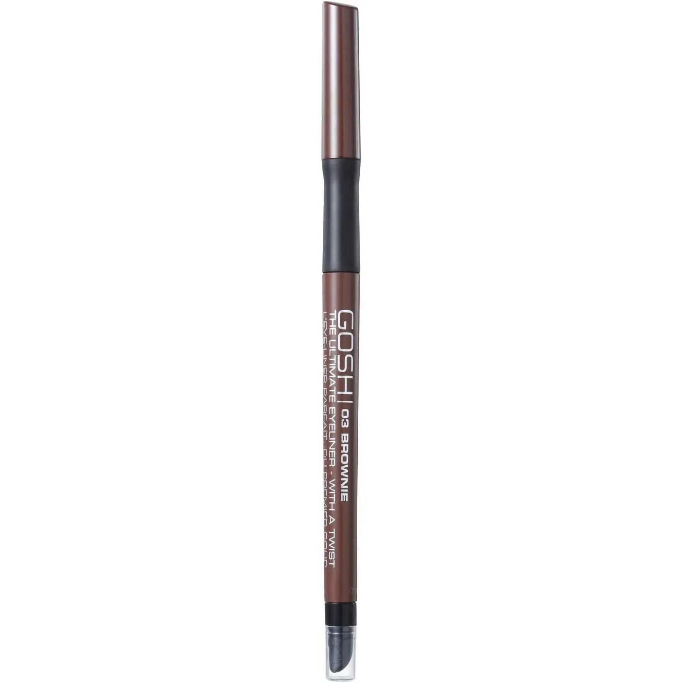 Олівець для очей Gosh Ultimate Eyeliner With A Twist відтінок 03 (Brownie) 0.4 г - фото 3