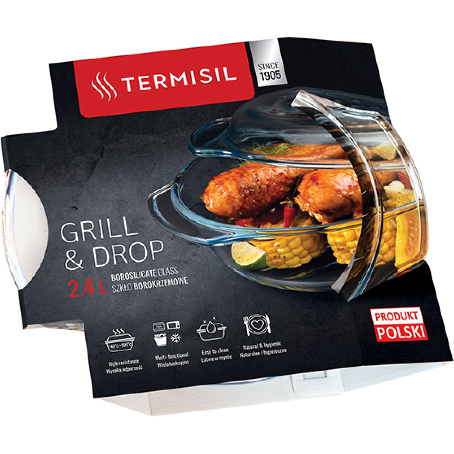 Форма для запекания Termisil Grill&Drop круглая с крышкой 2.4 л (PNGO240A) - фото 2