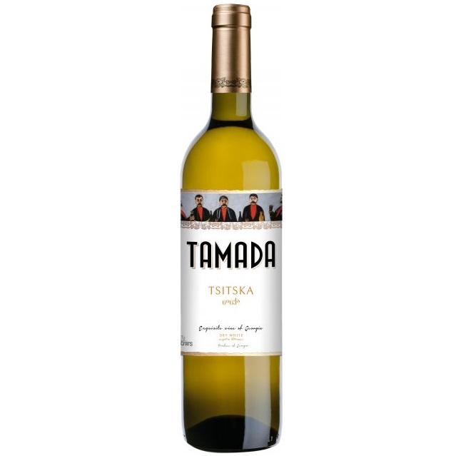Вино Tamada Tsitska, біле, сухе, 11-14,5%, 0,75 л - фото 1