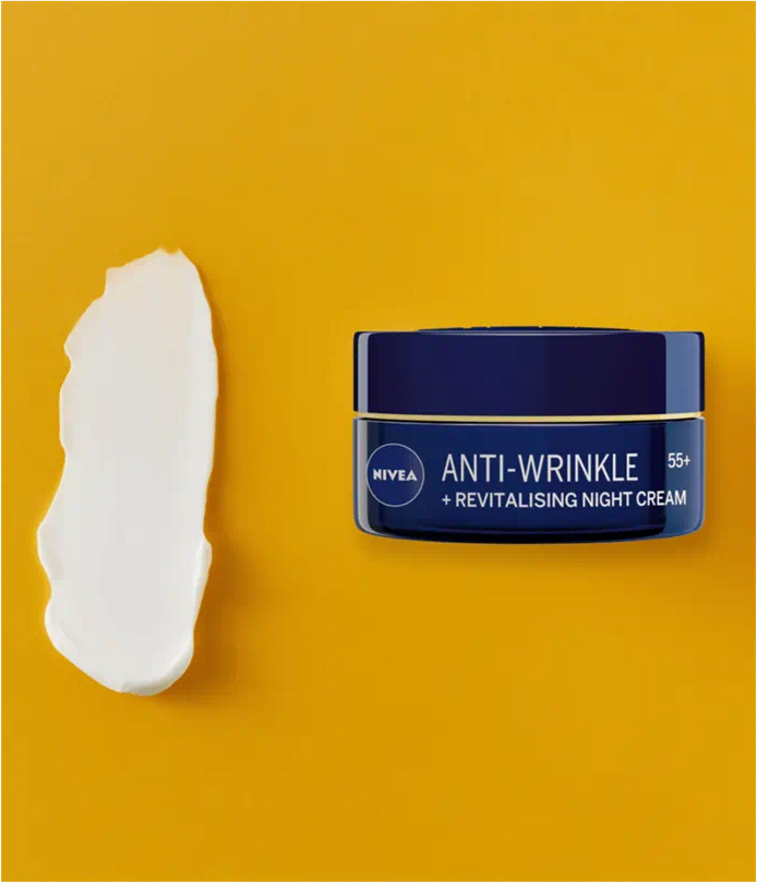 Ночной крем против морщин + ревитализация Nivea Anti-Wrinkle Revitalizing 55+ 50 мл - фото 4