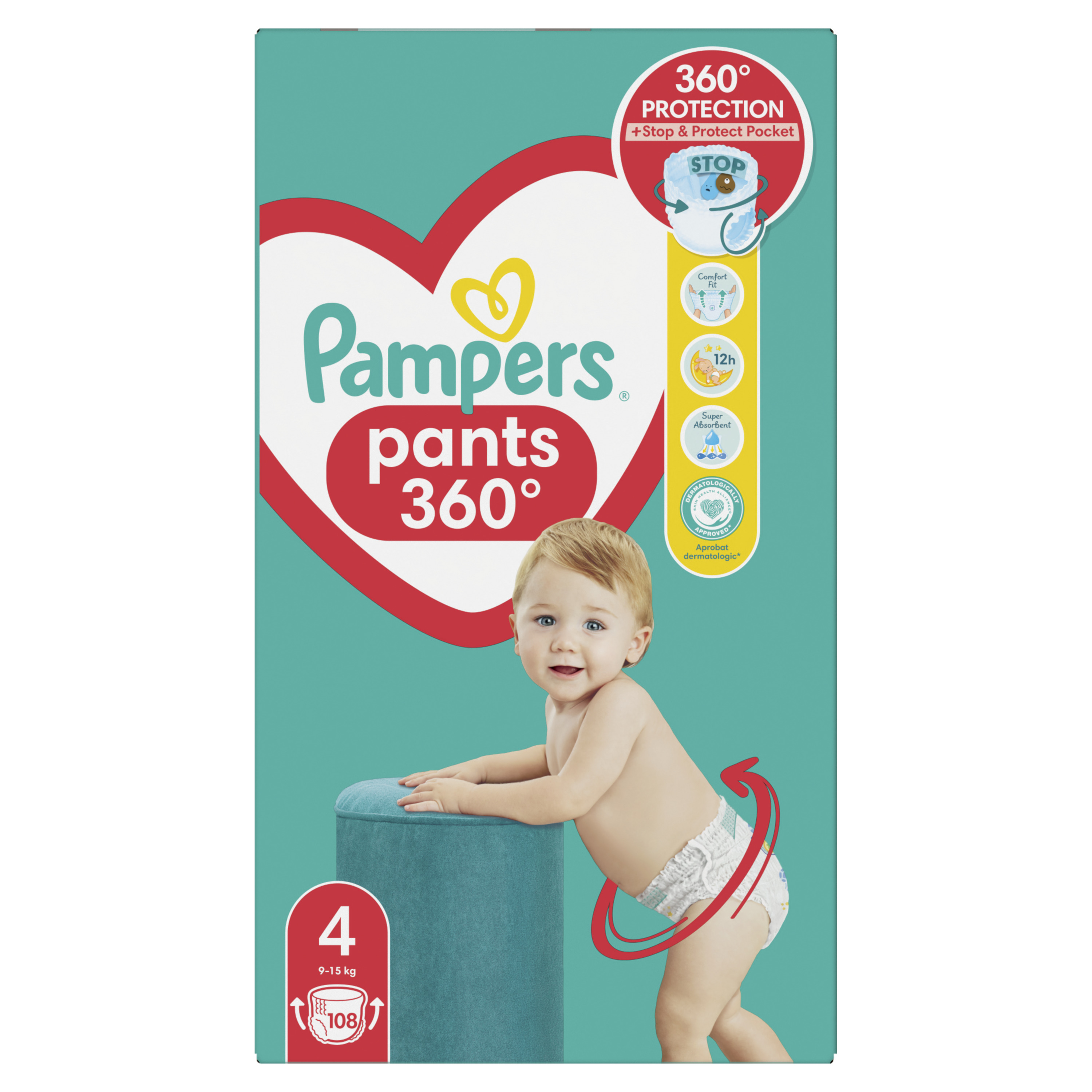 Підгузки-трусики Pampers Pants Maxi одноразові 4 (9-15 кг) 108 шт. - фото 3