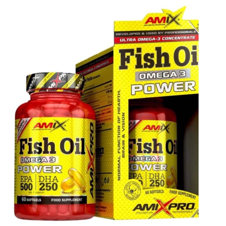 Жирные кислоты Amix Pro Fish Oil Omega 3 (500 мг/250 мг) 60 софт гель - фото 1