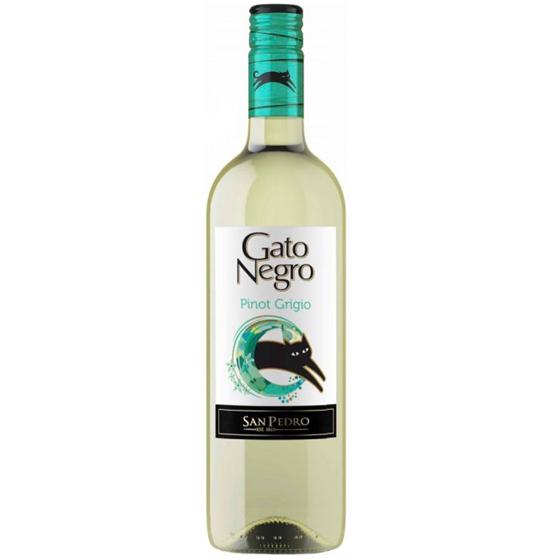 Вино Gato Negro Pinot Grigio, белое, сухое, 12,5%, 0,75 л (804495) - фото 1