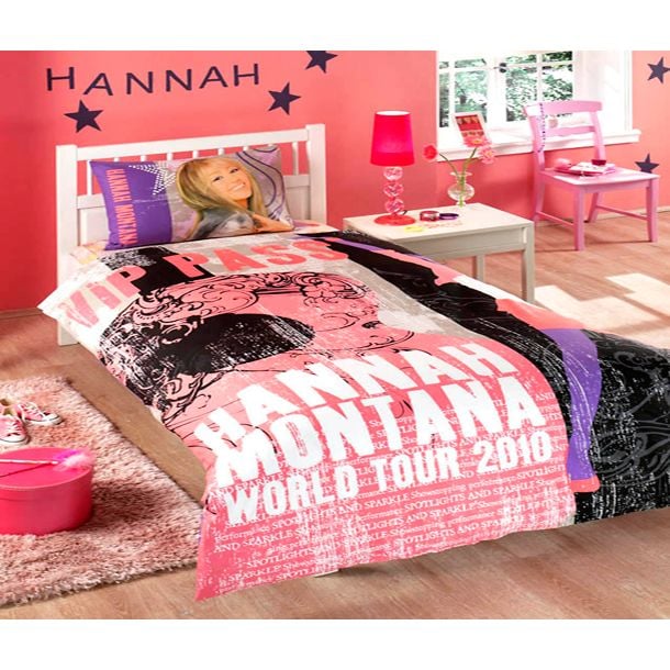 Комплект постельного белья TAC Disney Hannah Montana Розовый 000164633 - фото 1