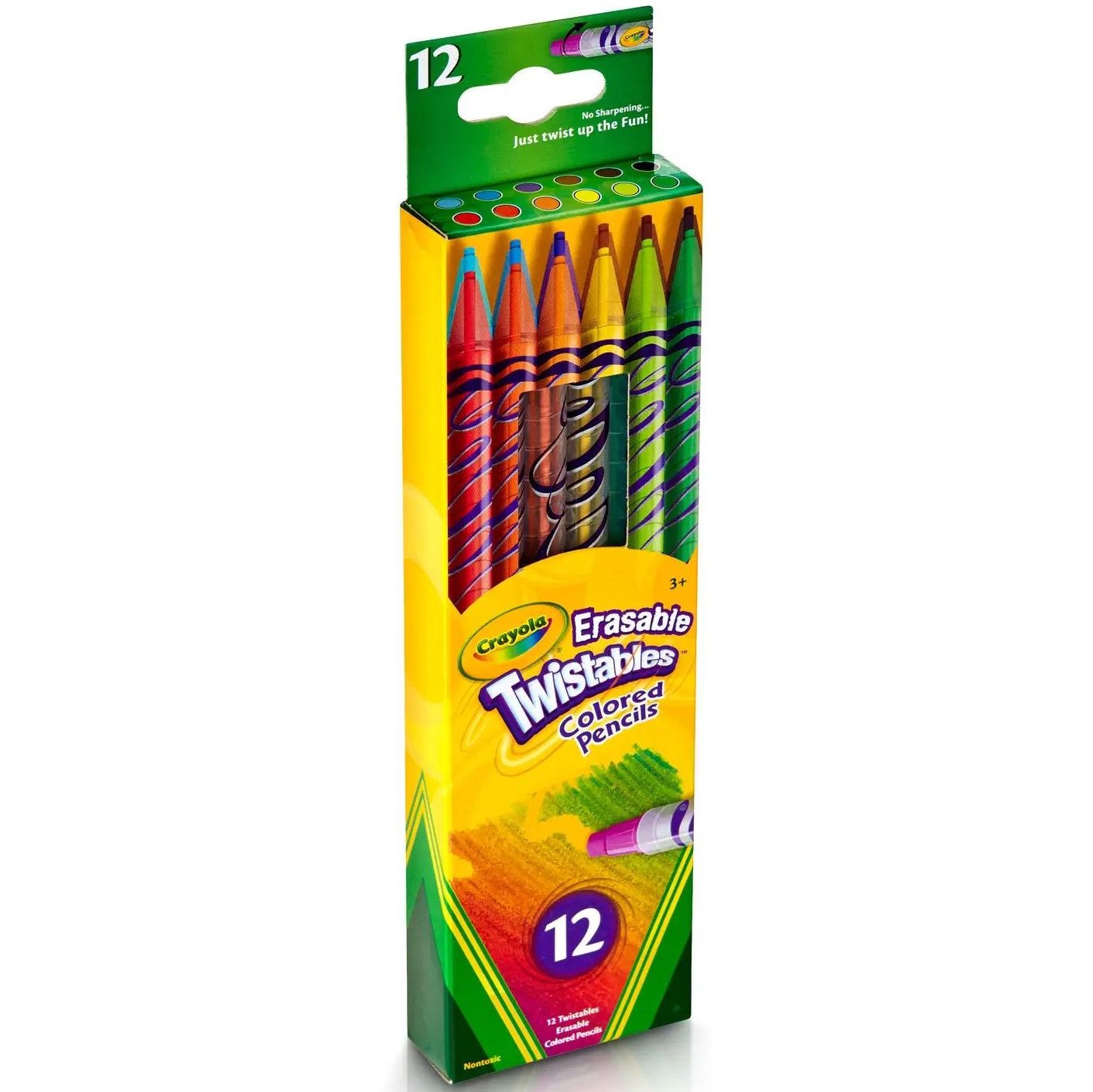 Набор карандашей Crayola Твист, с ластиком, 12 шт. (256360.024) - фото 4