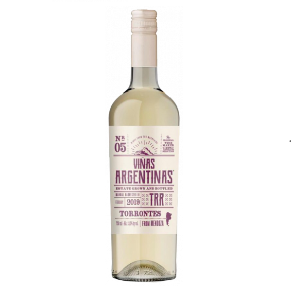Вино Vinas Argentinas Torrontes, біле, сухе, 13,5%, 0,75 л - фото 1