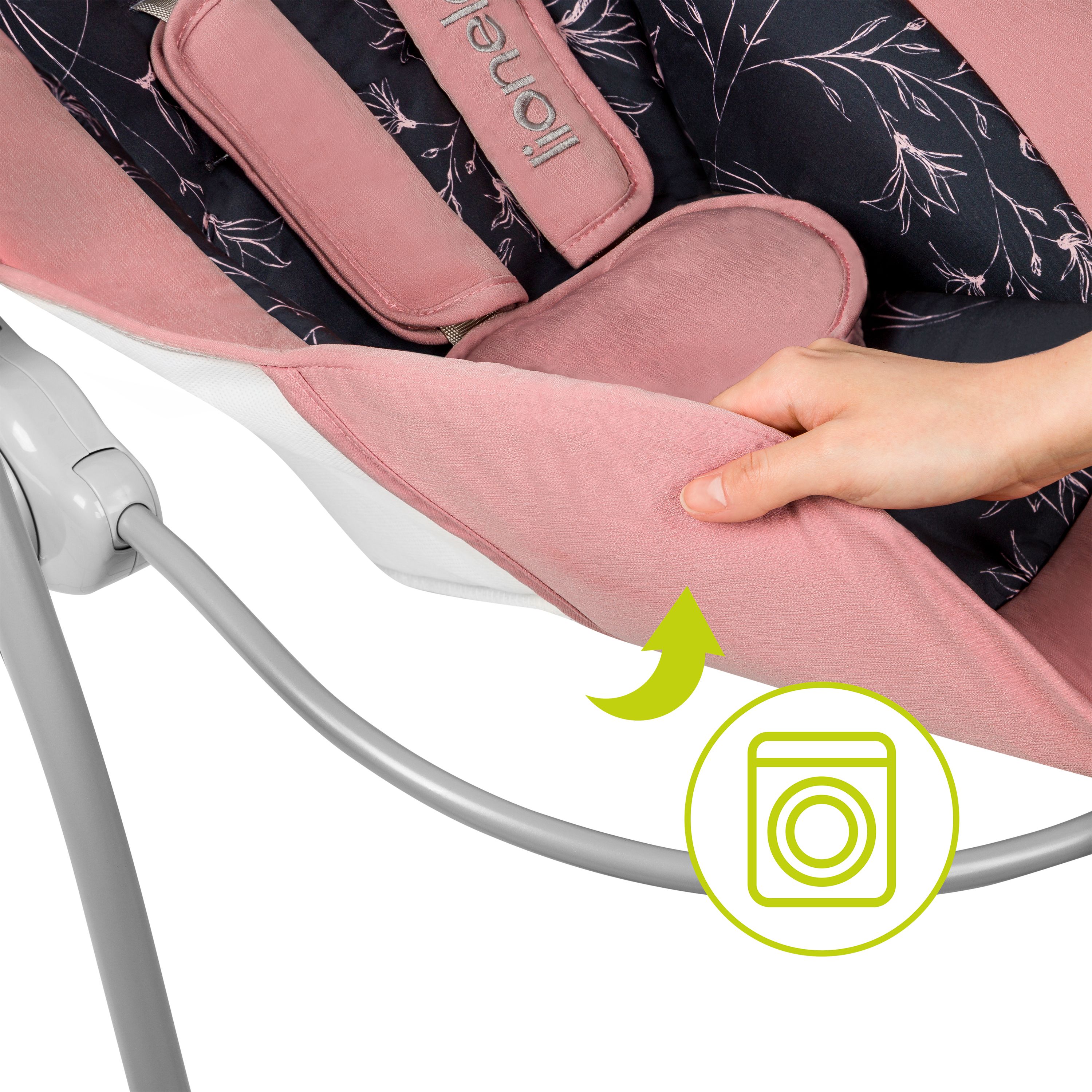 Кресло-качалка Lionelo Ruben Pink Baby с игровой дугой, розовое (LO-RUBEN RUBEN PINK BABY) - фото 9
