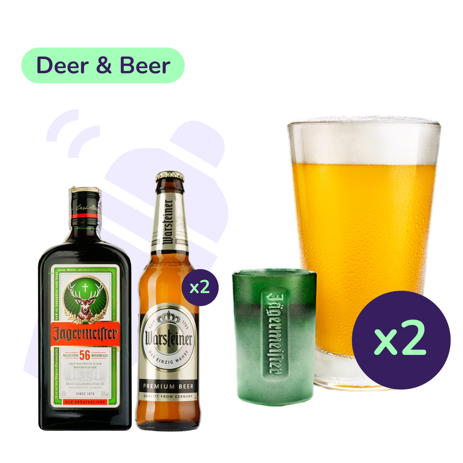 Коктейль Deer & Beer (набір інгредієнтів) х2 на основі Jagermeister - фото 1