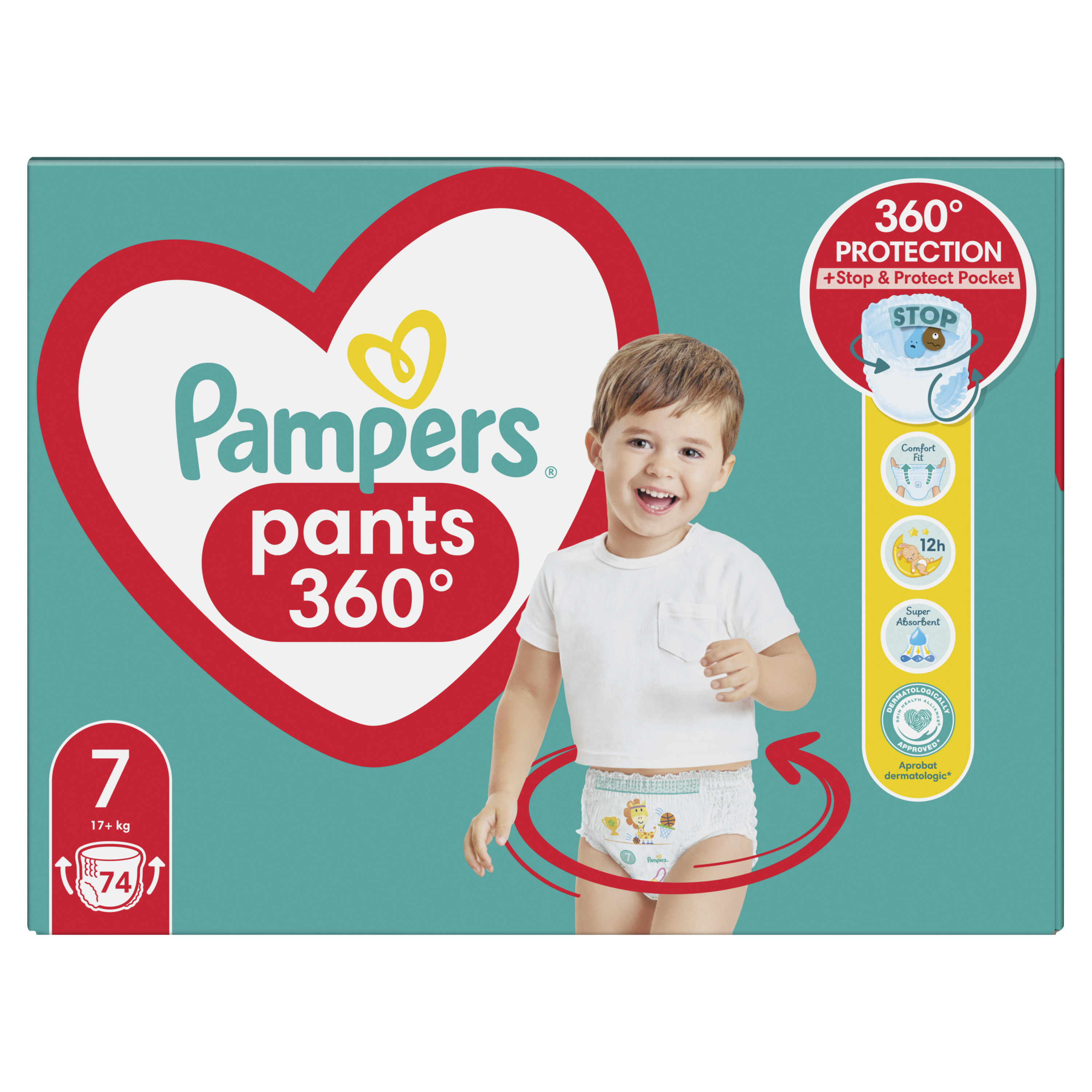 Підгузки-трусики Pampers Pants одноразові 7 (17+ кг) 74 шт. - фото 2