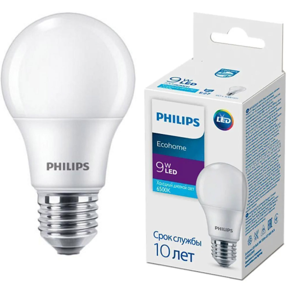 Світлодіодна лампа Philips Ecohome LED Bulb, 9W, 6500K, E27 (929002299117) - фото 3