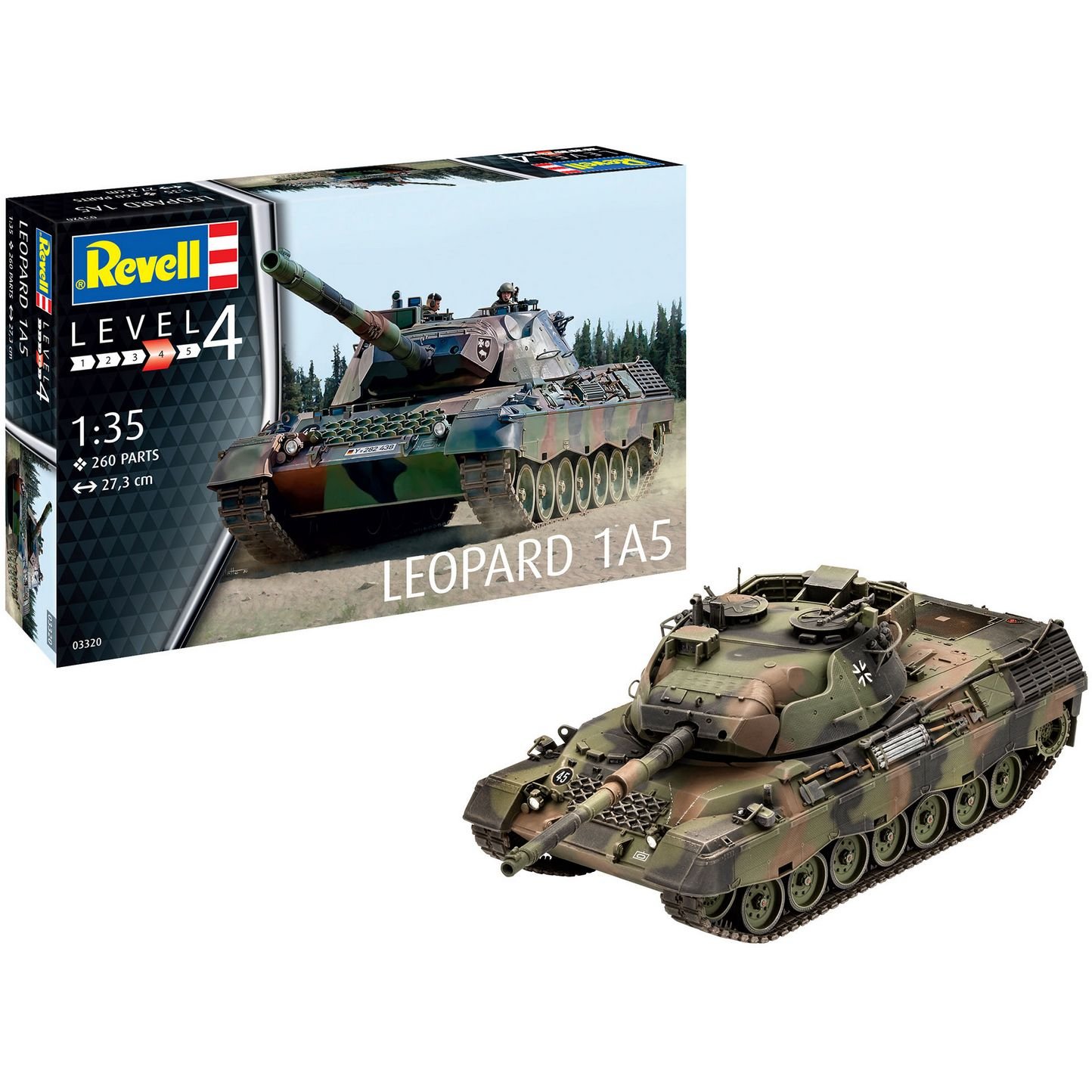 Збірна модель Revell Танк Leopard 1A5, рівень 4, масштаб 1:35, 260 деталей (RVL-03320) - фото 8