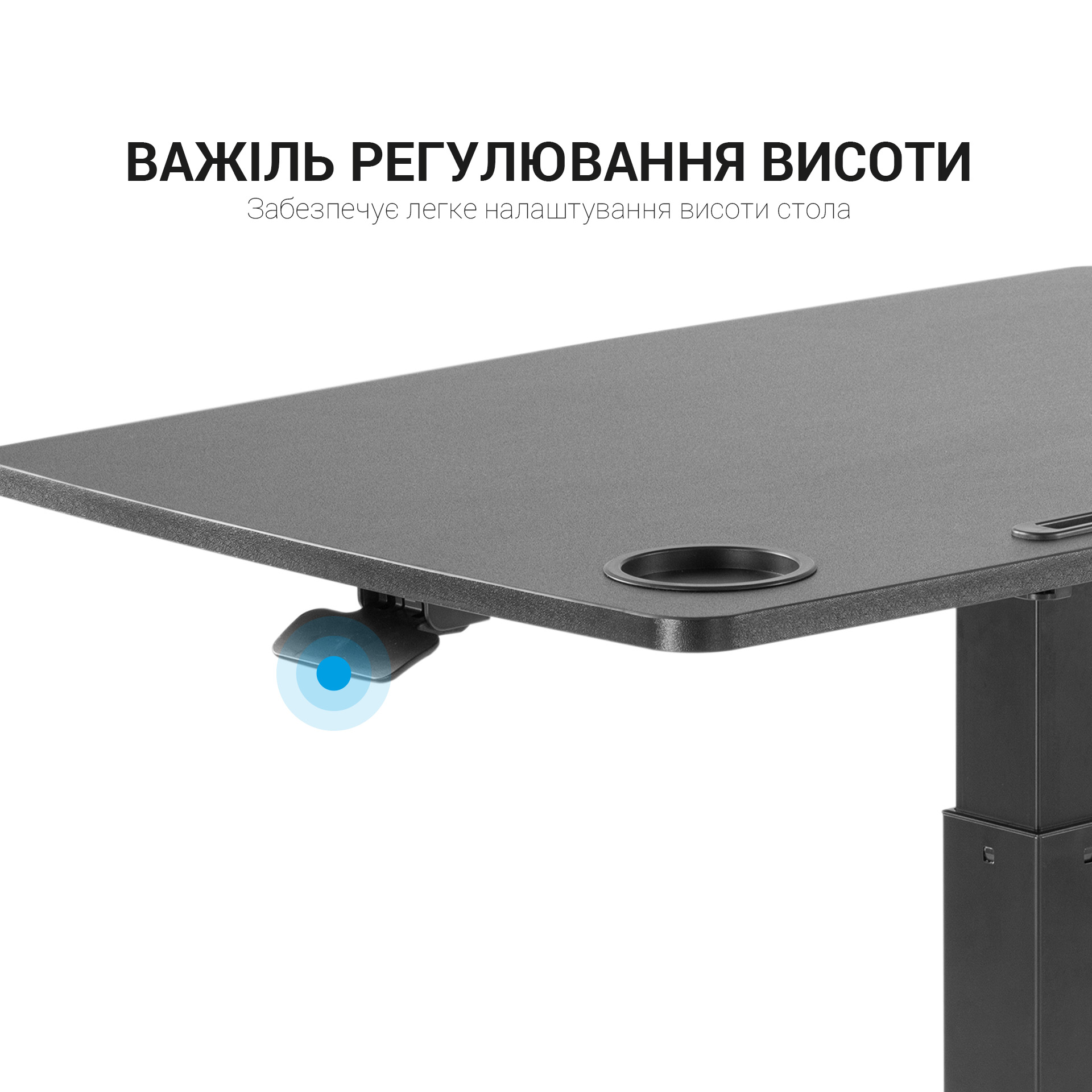 Мобільний робочий столик OfficePro Black (ODM380B) - фото 11