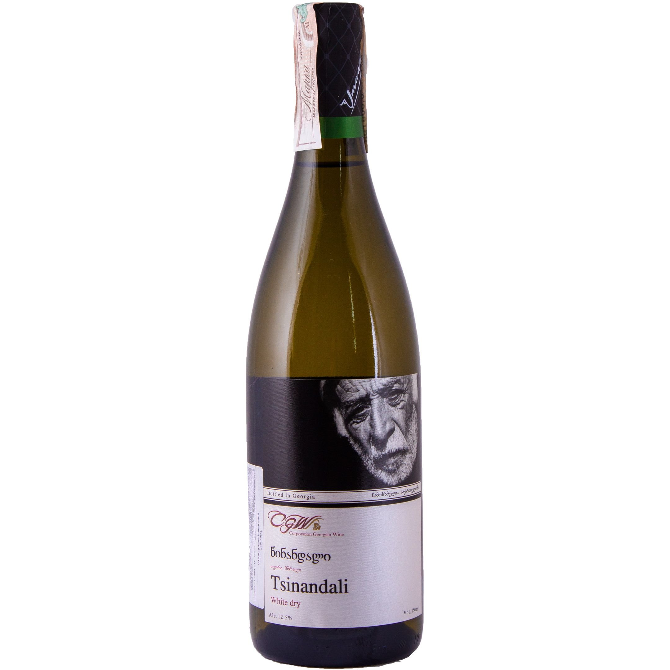 Вино Umano Tsinandali, белое, сухое, 0,75 л - фото 1