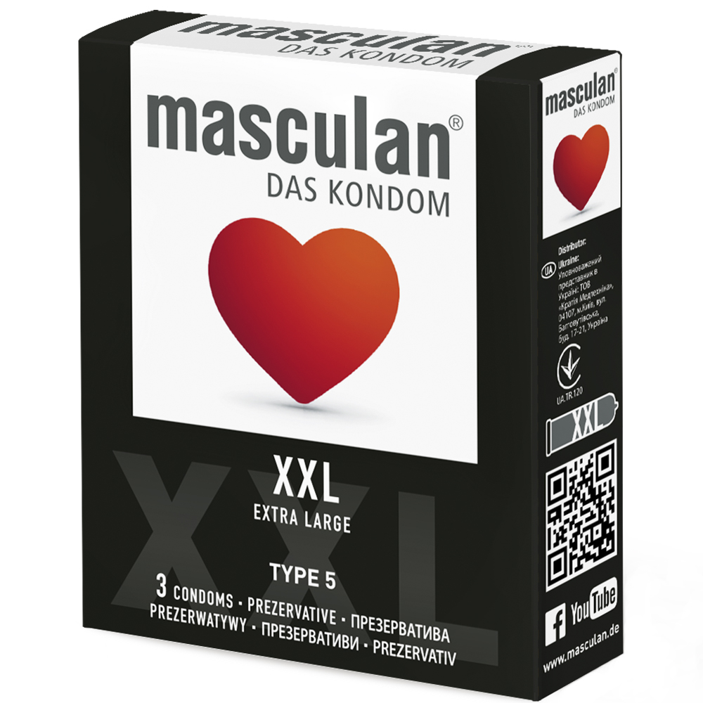 Презервативи Masculan XXL Тип 5 збільшеного розміру 3 шт. - фото 1