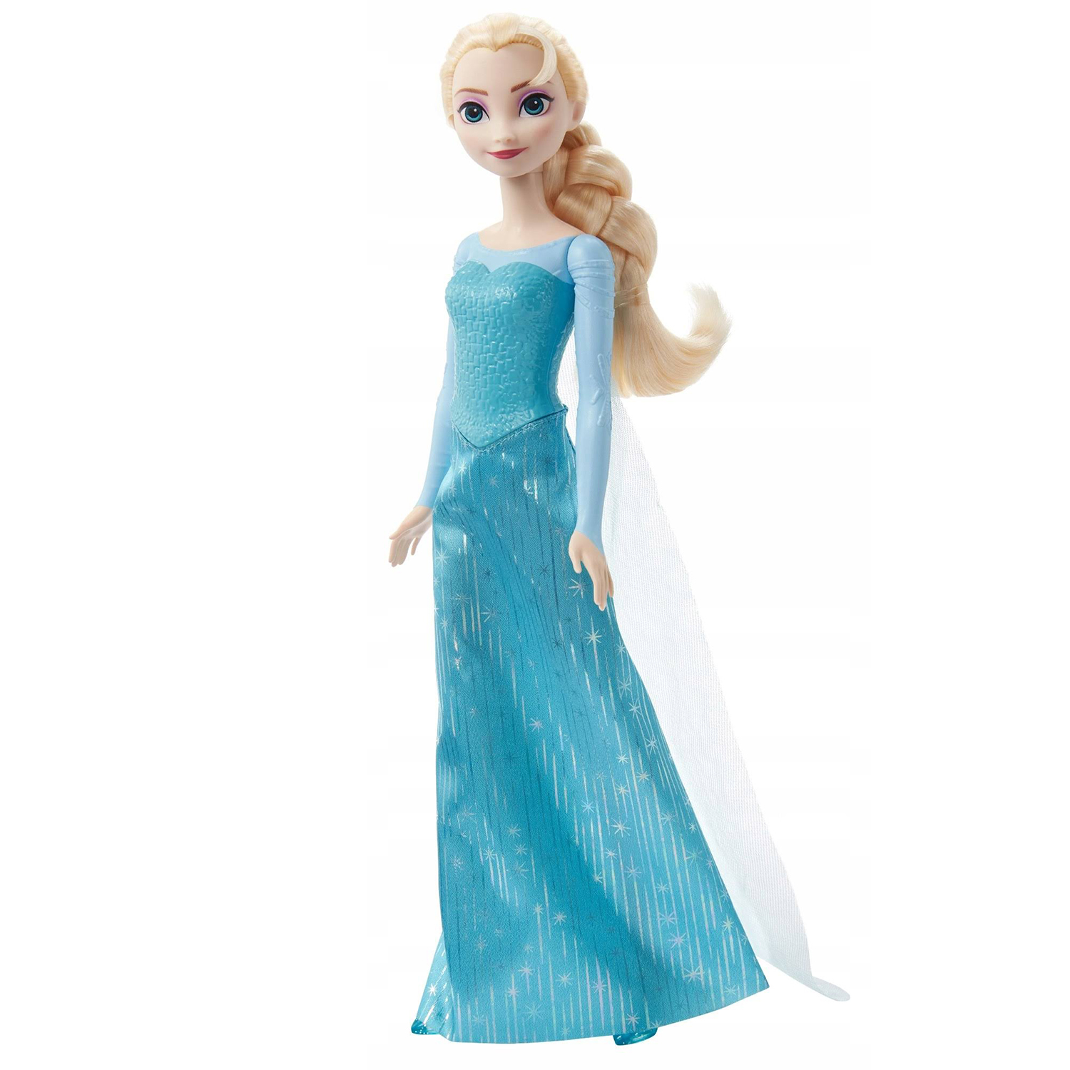 Кукла-принцесса Disney Frozen Эльза, платье со шлейфом, 29,5 см (HLW47) - фото 1