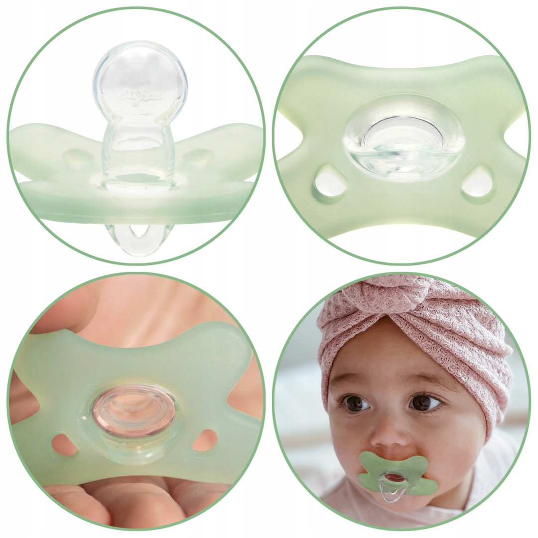 Пустушка силіконова Canpol babies симетрична 0-6 місяців зелена - фото 5