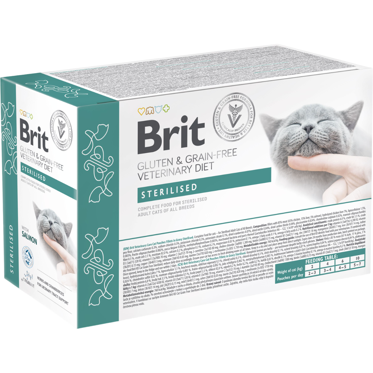 Вологий корм для котів Brit VetDiet Care Sterilised з лососем 12 шт. x 85 г - фото 1