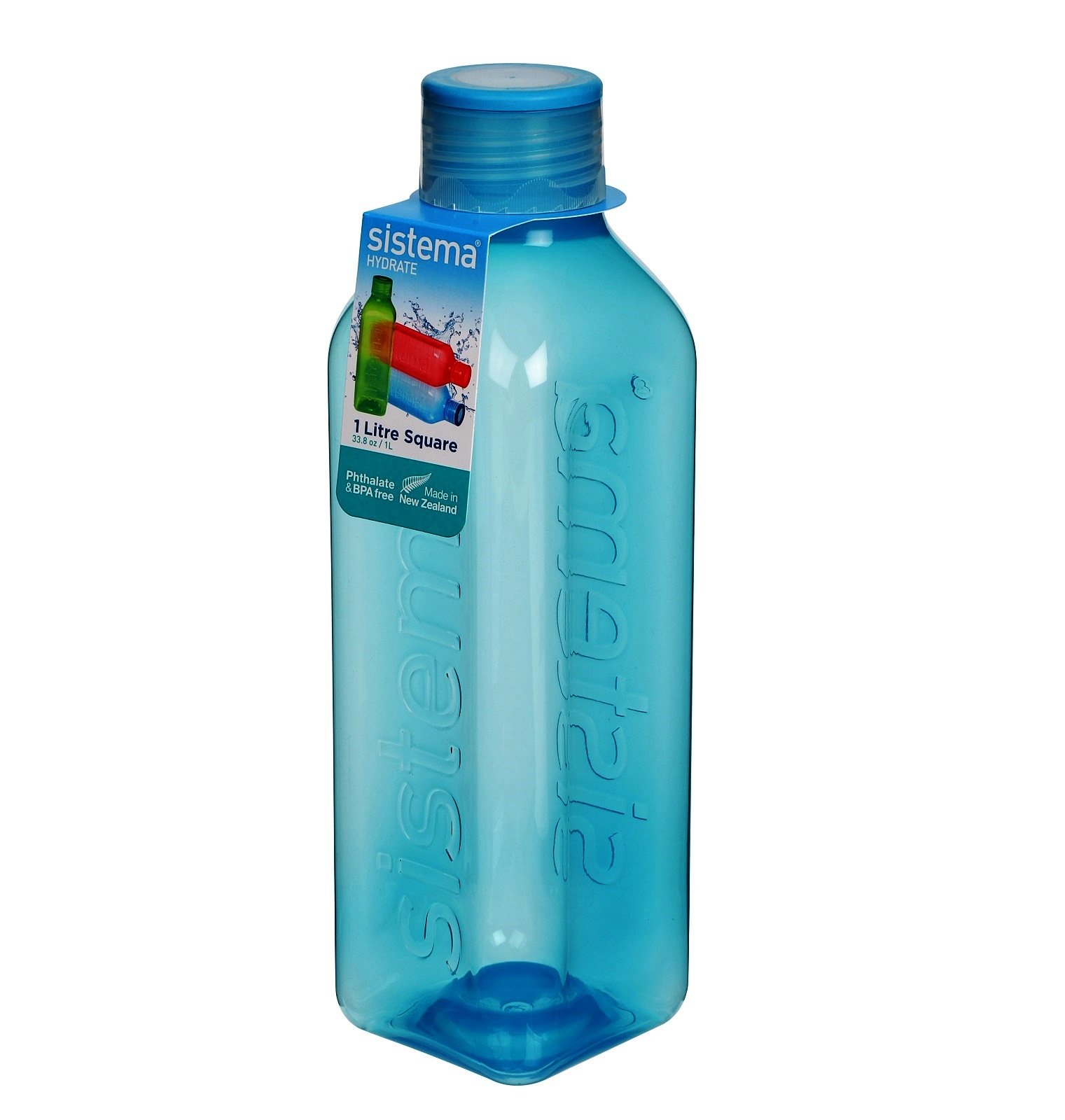 Пляшка для води Sistema, квадратна, 1 л, темно-синій (890-6 dark blue) - фото 1
