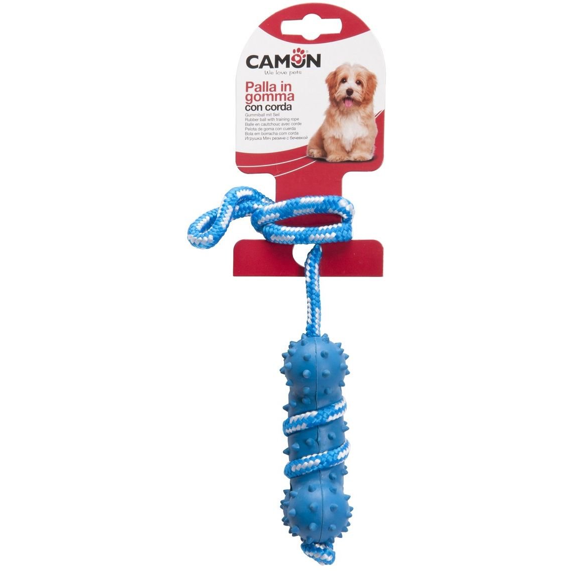 Іграшка для собак Camon кістка з мотузкою, 35х10 см, в асортименті - фото 3