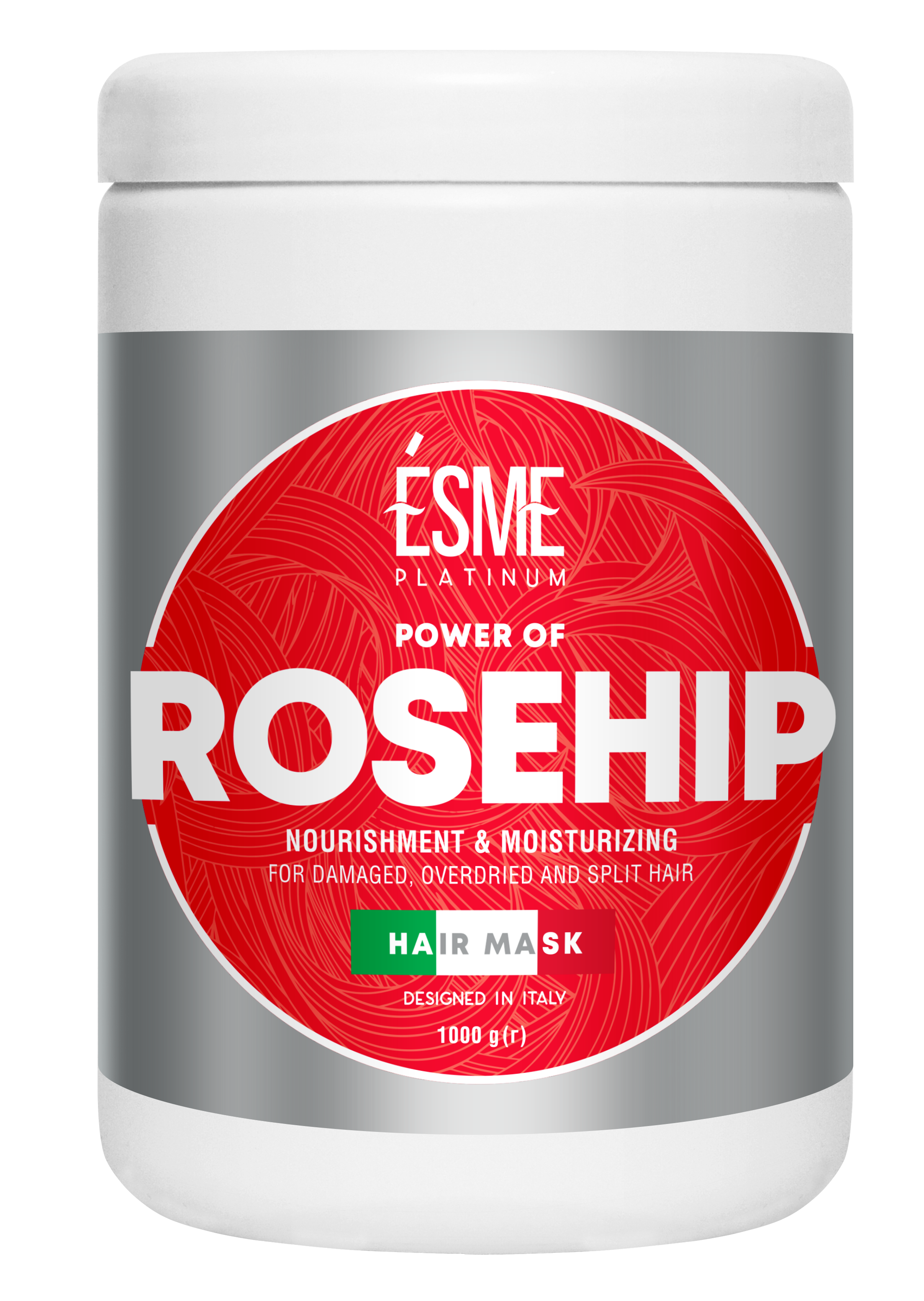 Маска Esme Platinum Rosehip с маслом шиповника, для поврежденных и секущихся волос, 1000 мл - фото 1