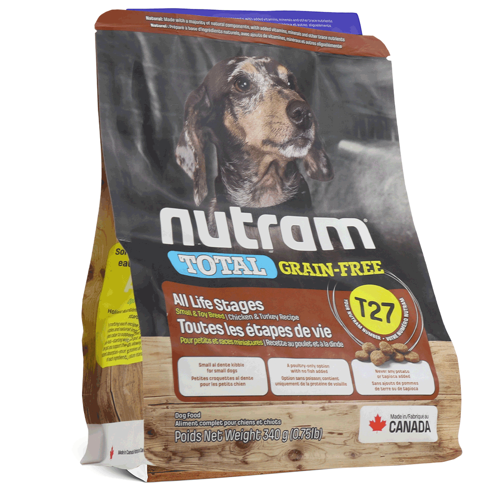 Сухий корм для собак дрібних порід Nutram - T27 індичка-курка, 340 г (67714980066) - фото 1