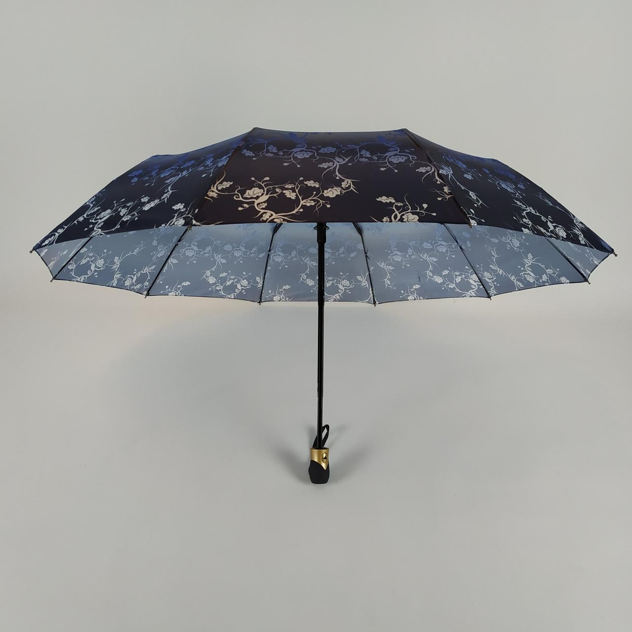 Жіноча складана парасолька напівавтомат S&L 102 см синя - фото 3