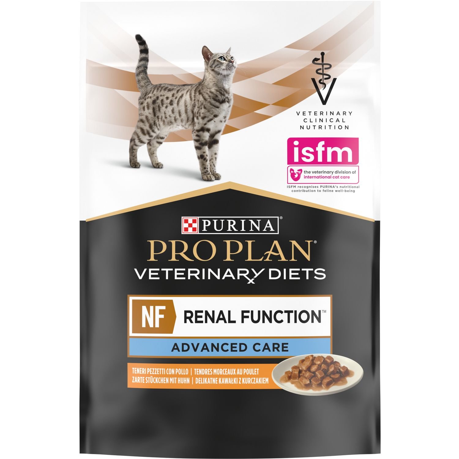 Вологий дієтичний корм для дорослих котів Purina Pro Plan Veterinary Diets NF Renal Function Advanced Care при патології нирок з куркою 850 г (10 шт. по 85 г) (12278375) - фото 5