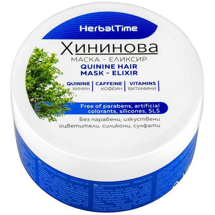 Маска-еліксир для волосся Herbal Time Хінінова 200 мл - фото 1