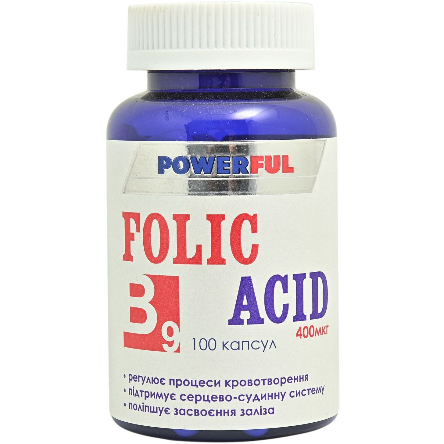 Folic Acid Powerful 400 мкг 100 капсул - фото 1