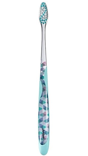Дизайнерская зубная щетка Jordan Individual Reach, голубой с дизайном - фото 3