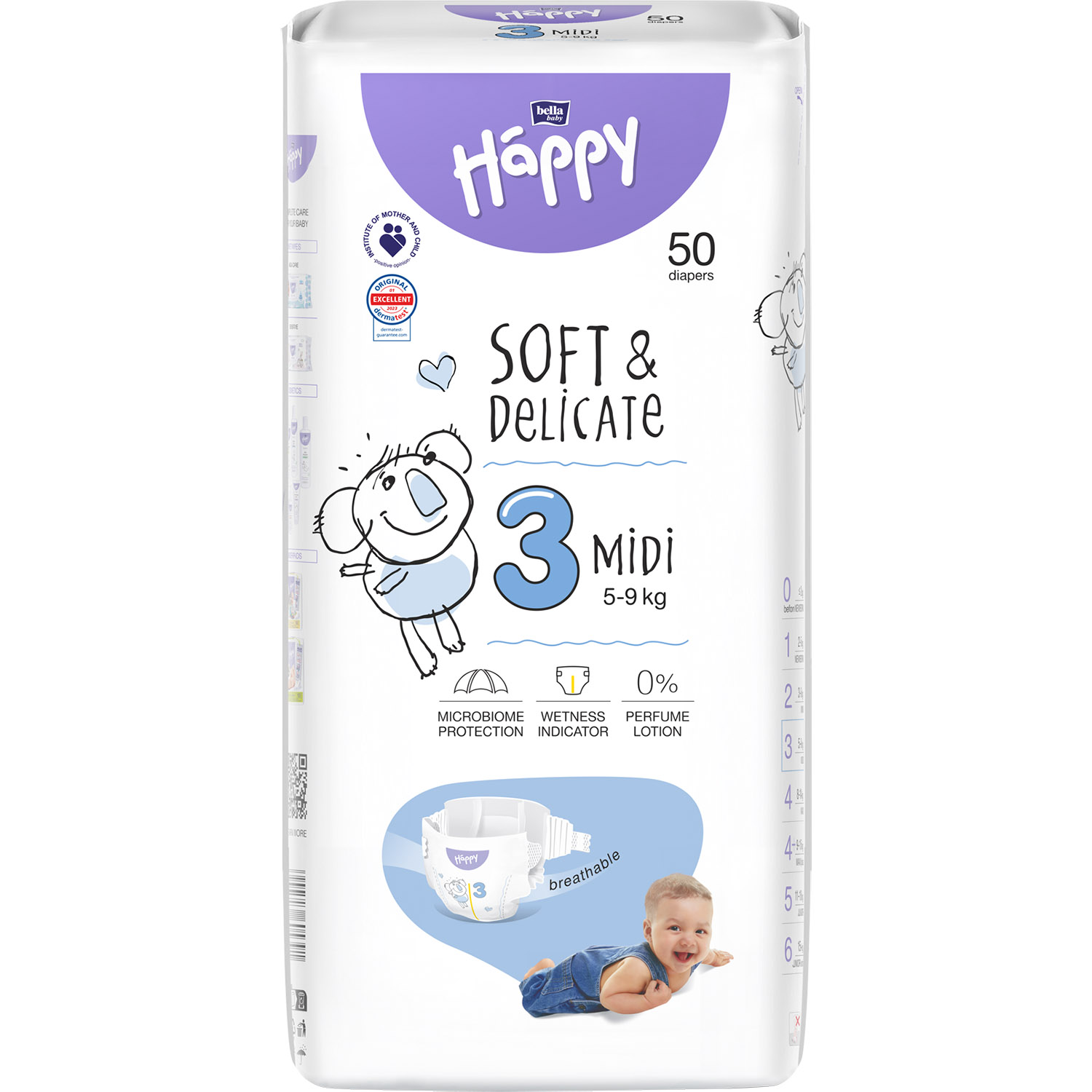 Підгузки дитячі одноразові Bella Baby Happy Midi 3 (5-9 кг) 50 шт. - фото 1